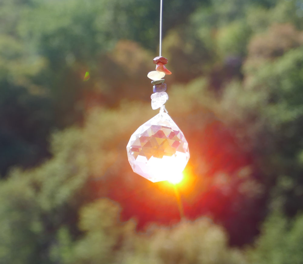 Kit De 6 Prismes En Cristal Transparent 30mm Avec Chaînes - Décoration Fenêtre, Attrape-soleil