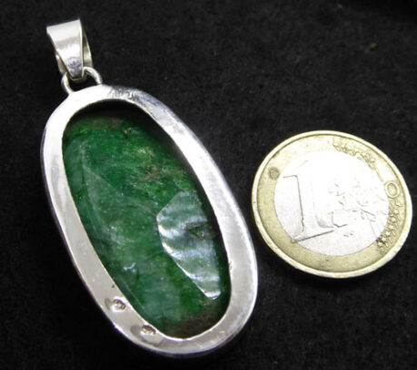 Pendentif en Émeraude et Argent 925